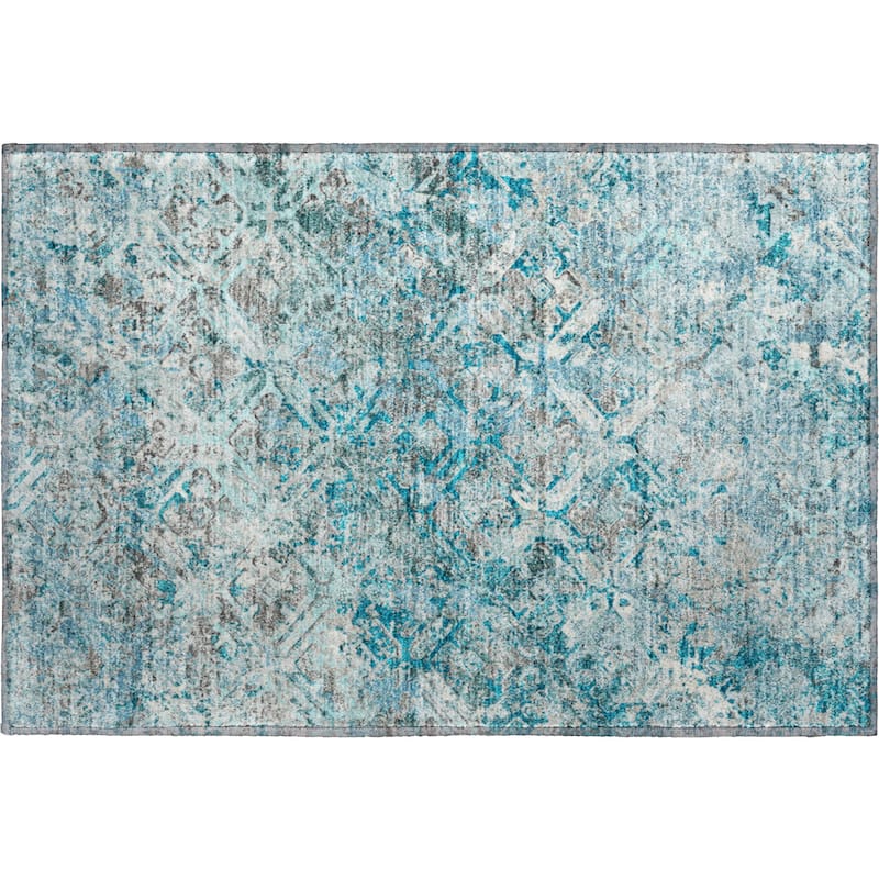 Premium Washable Super Soft Trellis Distressed Mayfield Rug