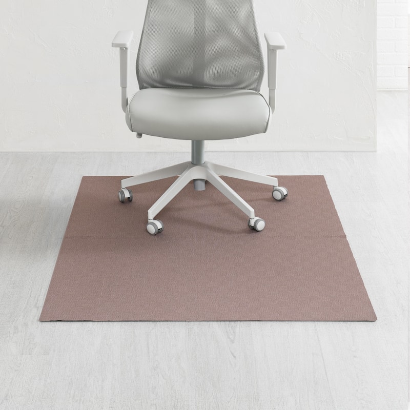 Jani 40"x54" Rug'd Chair Mat-Rug Style Office Chairmat for Carpet & Hard Floors| 0.25" Thick |Non-Slip, Foldable Desk Chair Mat - Las Cruces