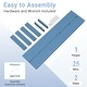 preview thumbnail 27 of 94, 6-Piece HDPE Outdoor Dining Table Sets with Umbrella Hole - 1-Table 4-Chairs-1-Bench
