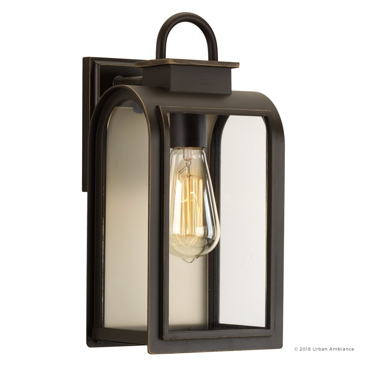 Luxury Rustic Outdoor Wall Light, 8.625H x 6.5W, with Craftsman