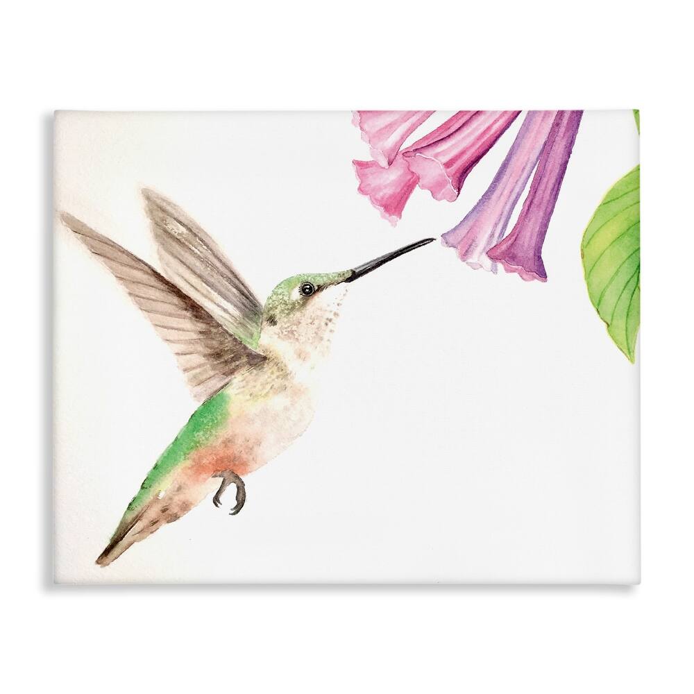 Stupell Hummingbird & Bluebell Flower Canvas Wall Art Design By Stephanie Fielden