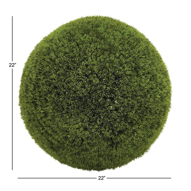 Green Vinyl Contemporary Artificial Foliage Ball 22 x 22 x 22 - 22 x 22 x 22Round