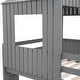 preview thumbnail 13 of 20, House Bunk Beds with Slide, Wood Twin Over Full Bunk Beds with Roof and Guard Rail for Kids, Toddlers