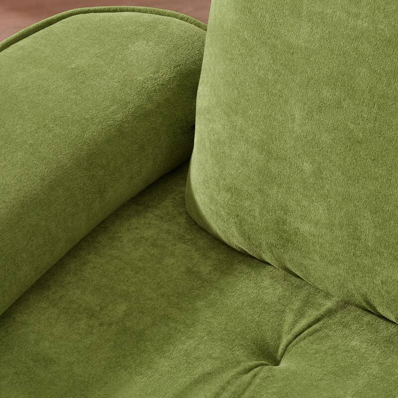 103-inch Green Foam Sofa with Pillows for Multiple Spaces