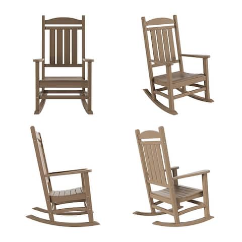 Laguna Traditional Weather-Resistant Rocking Chairs (Set of 4)