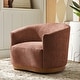 preview thumbnail 1 of 74, HULALA HOME Gema Modern 360°Swivel Chenille Ergonomic Barrel Accent Chair with Solid Wood Legs Rust