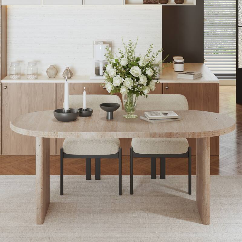 55.12"-70.87"Modern Extendable Dining Table with Removable Extension Leaves