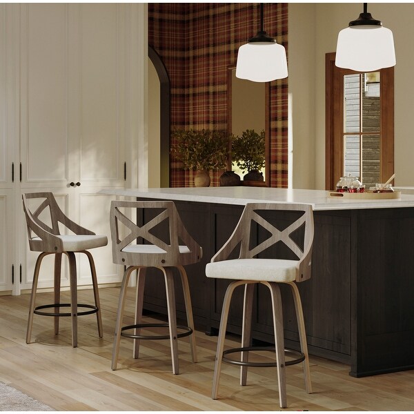 The Gray Barn Charlotte 26 Fixed Height Counter Stool with Bent Wood Legs Set of 2 On Sale Bed Bath Beyond 31511938