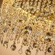 preview thumbnail 4 of 5, Round Modern Gold Crystal Fringe LED Chandelier 24" 30W for Dining Room