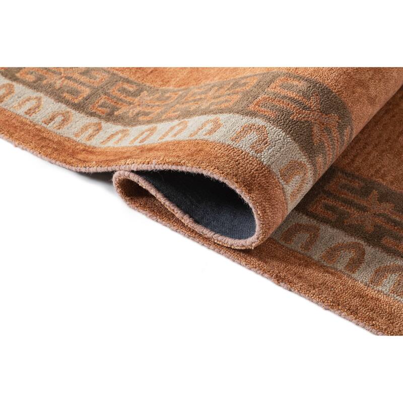 Terra by Obeetee Reverie Medallion Copper Rug