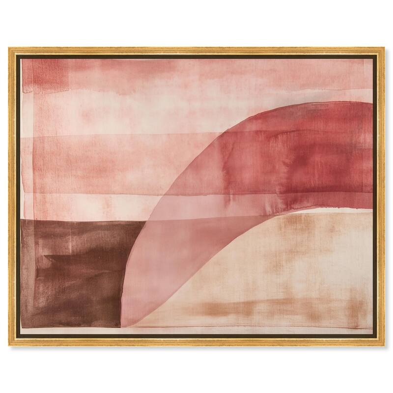 Faded Crimson Canvas by Art Remedy - Gold - 45" x 36"