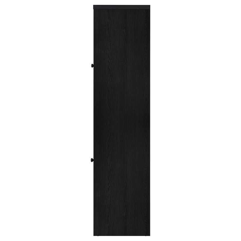 Denison 67-Inch 2-Door Media Tower Storage Cabinet Black