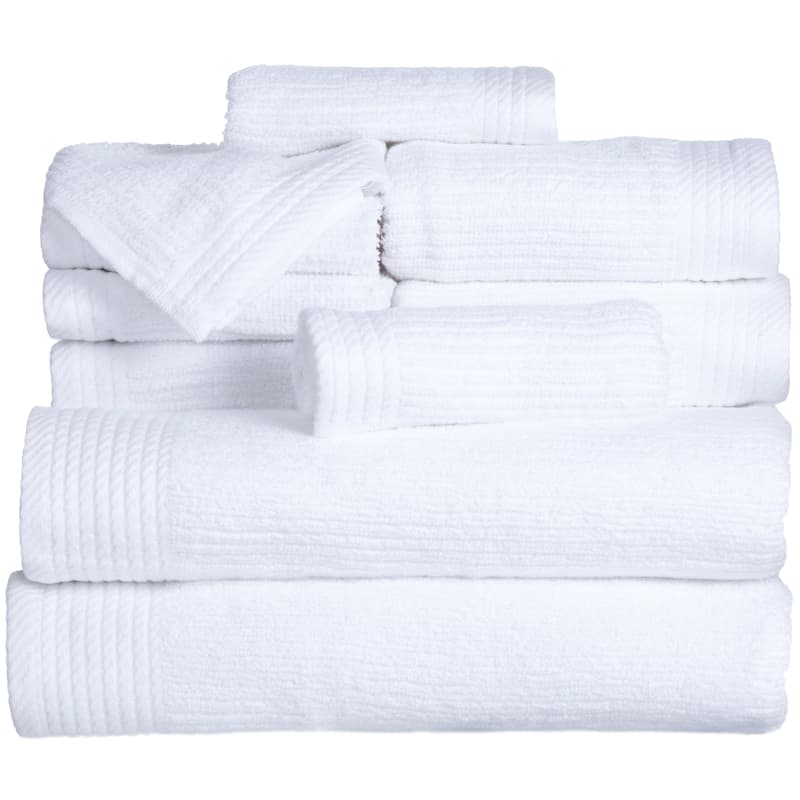 10-Piece Bath Towel Set by Lavish Home (White) - White