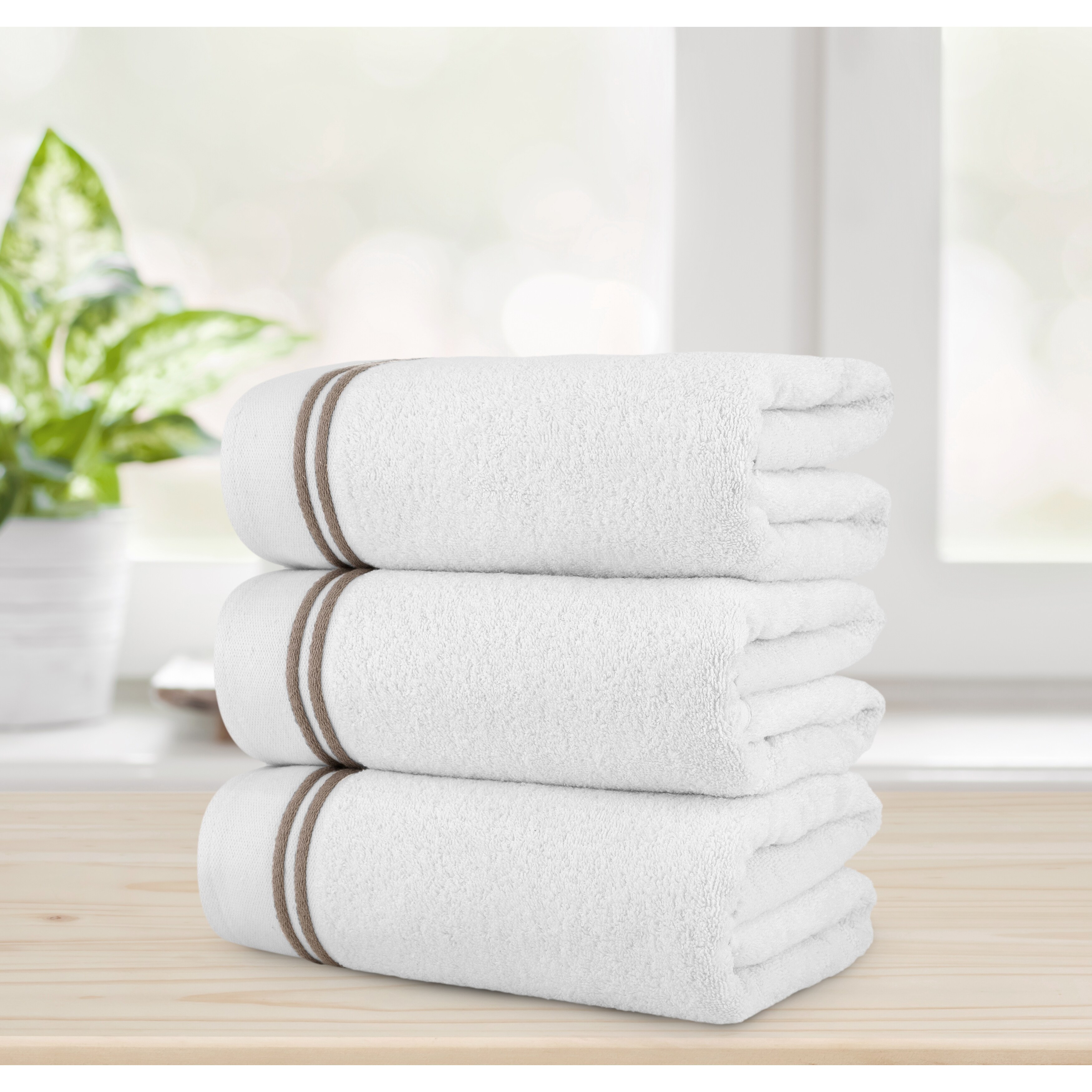 8 Pcs Stripe Large Bath Towels Set Oversized Bath Sheet 2 Bathroom Towels,2  Hand Towels,4 Washcloths Soft Jumbo Towels Absorbent Shower Towel Quick Dry  Beach Chair Towel Spa Gym Hotel Towel Set