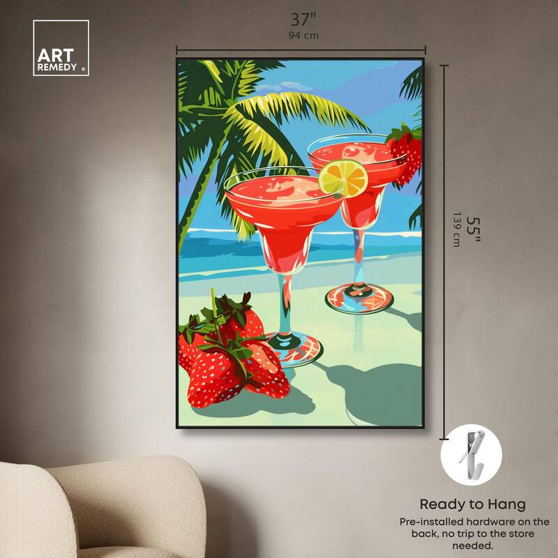 Strawberry Daiquri Breeze Canvas by Art Remedy