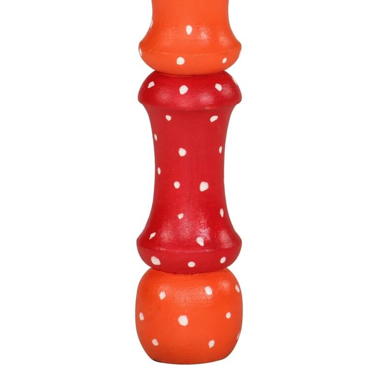 vidaXL Coffee Table Multicolor with orange base Solid mango wood Compact - 21.3 x 21.3 x 11.8