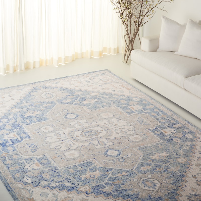 Lauren Ralph Lauren, Handmade Gunnhild Wool Rug - 8' x 10' - Blue/Ivory