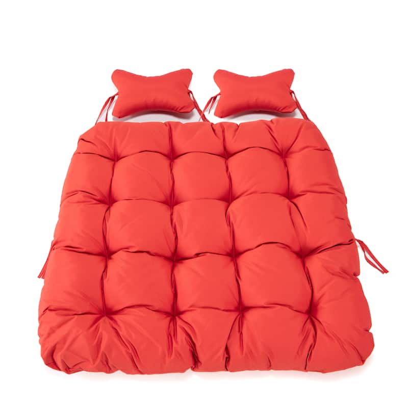Egg Swing Chair Cushion Durable Weather Resistant Polyester Fits 2 People by LeisureMod