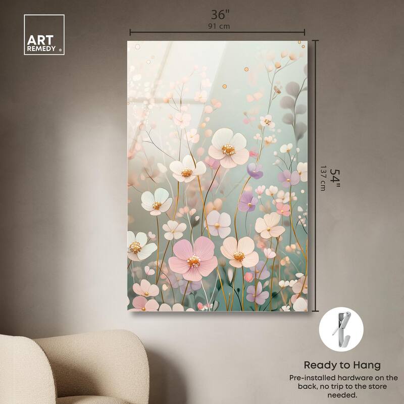 Tiny Blooms I Acrylic by Art Remedy, Ready to Hang