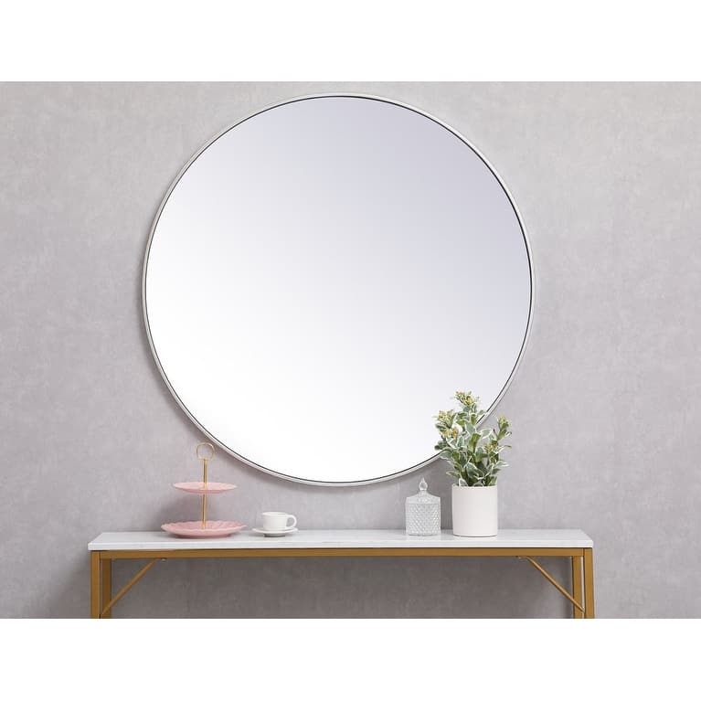 Elegant Lighting Eternity 39" Diameter Circular Beveled Metal Framed
