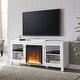 preview thumbnail 33 of 56, Quincy TV Stand with Fireplace Insert 58" - White with Crystal Insert
