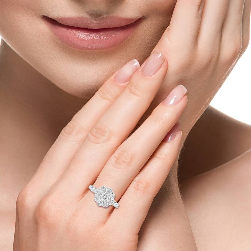 Effy Women's 14K White Gold Diamond Ring