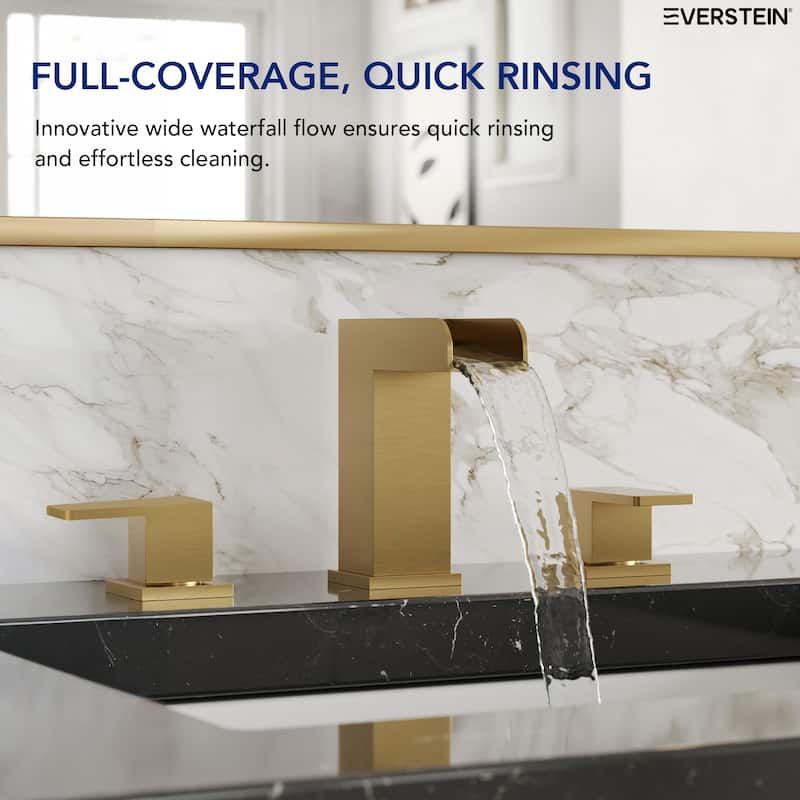 Widespread Bathroom Faucet Hot/Cold Water Deck Mounted Roman Tub