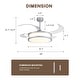 preview thumbnail 11 of 15, 48" Modern Retractable Dimmable LED Chandelier Ceiling Fan with Lights and Remote