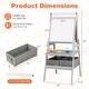 preview thumbnail 3 of 8, Costway 3-in-1 Art Easel for Kids with Magnetic Chalkboard & - See Details