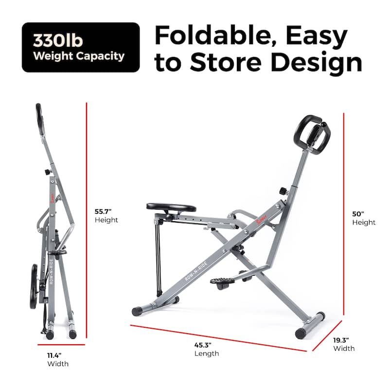 Sunny Health Fitness Squat Assist Row N Ride Trainer NO 077S
