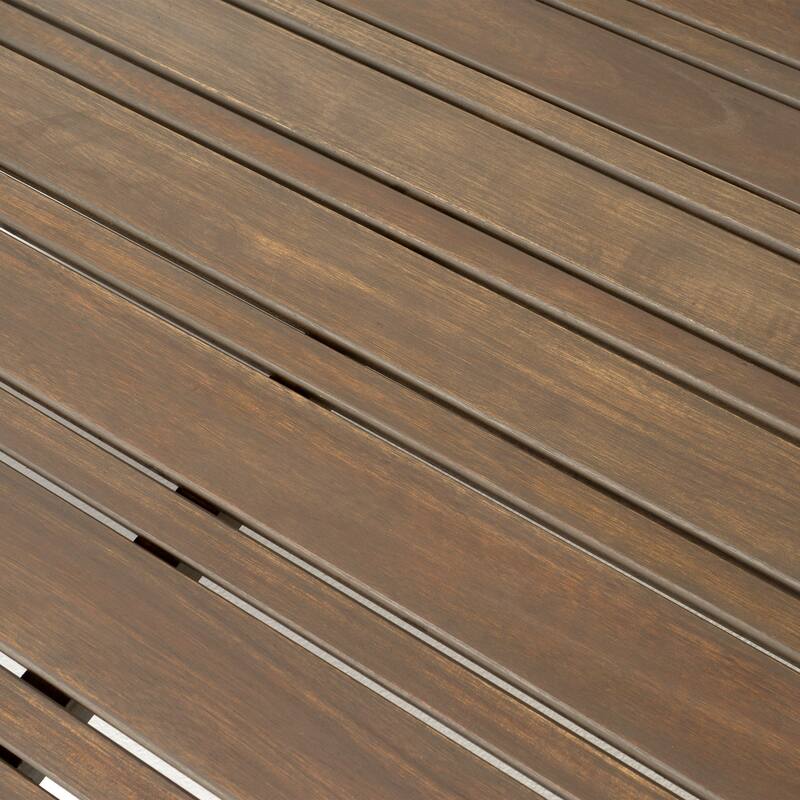 Oana Outdoor 9-Piece Acacia Wood Sectional Sofa Set with Coffee Table by Christopher Knight Home