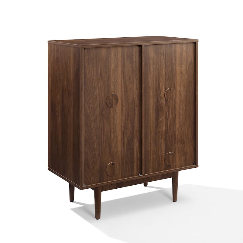 Crosley Liam 4 Cube Record Storage Media Stand Walnut