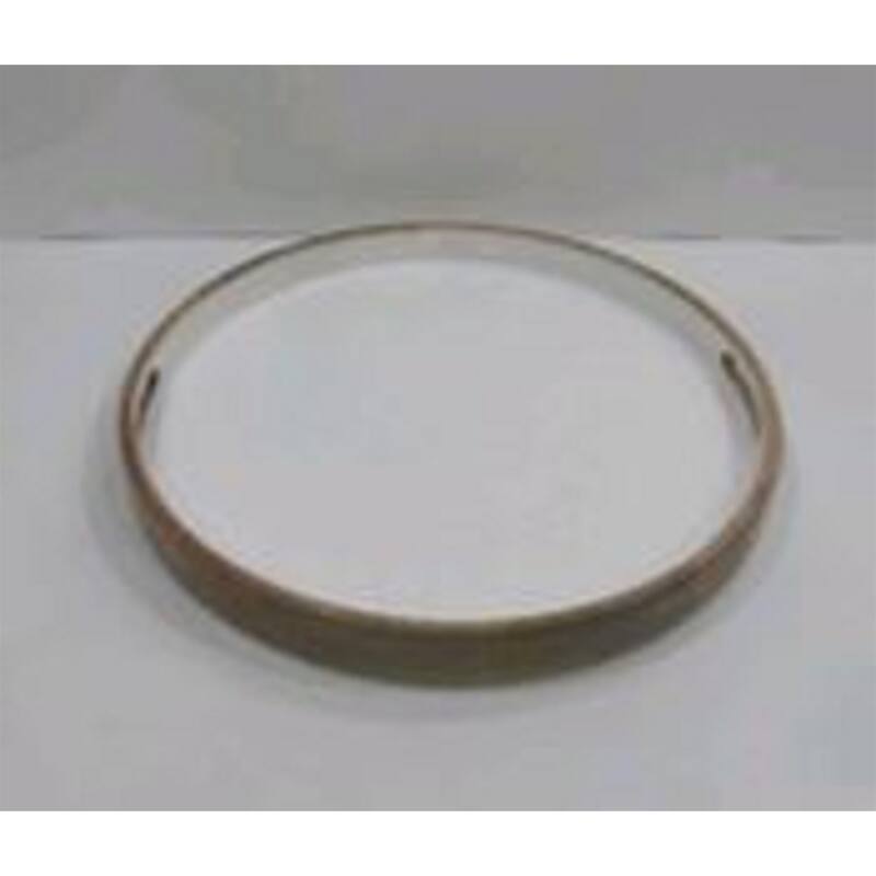 Wooden Round Tray with Handle White Enamel -ST