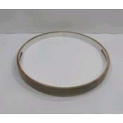 Wooden Round Tray with Handle White Enamel -ST