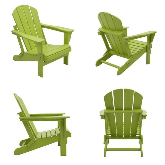 Laguna Folding Adirondack Chair (Set of 4) - Lime