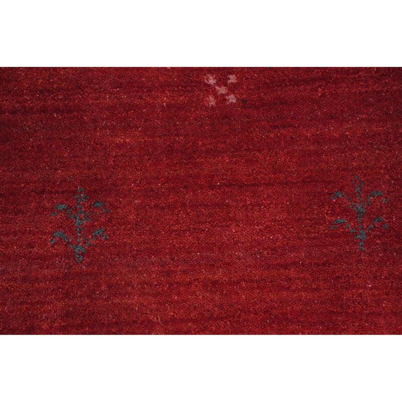 Hand Knotted Oriental 100% Wool Carpet Tribal Tribal Red Gabbeh Area Rug - 9' 7'' X 8' 2''