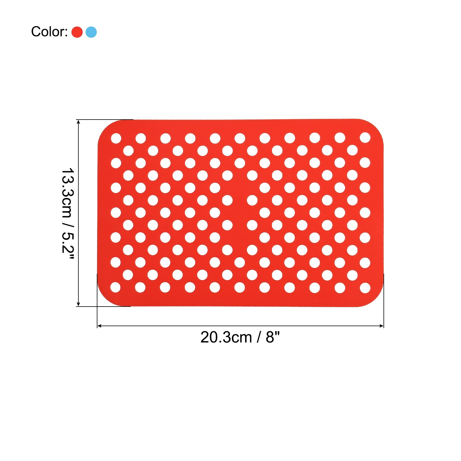 2-Pack Square Silicone Air Fryer Liners 8 Inch For 4 To 7 QT Reusable Air