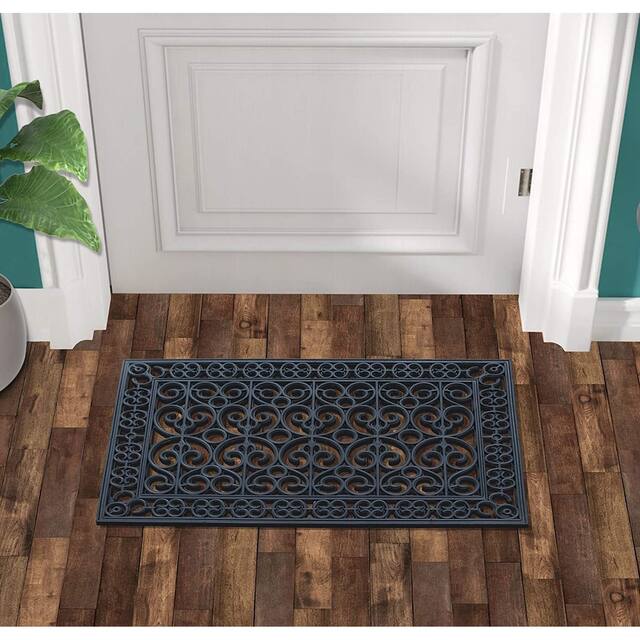 A1HC Modern Indoor/Outdoor Rubber Grill Doormat