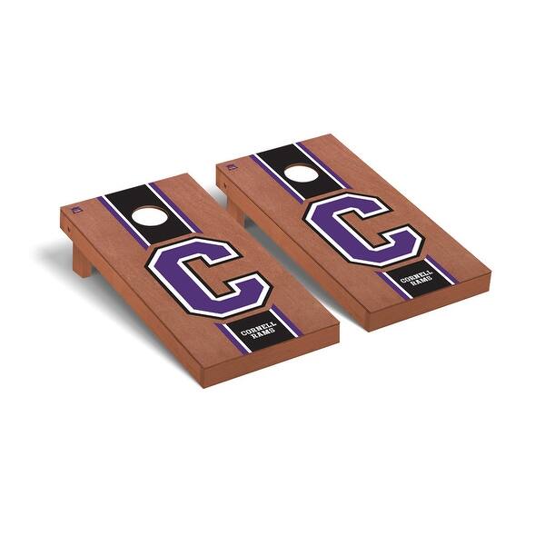 slide 2 of 5, Cornell College Rams Rosewood Cornhole Board Set