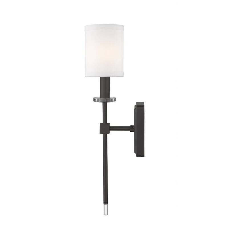 Dressy Glam 1-Light Wall Sconce with Modern Shade in Bronze