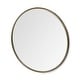 preview thumbnail 15 of 26, Mercana Piper Metal Frame Large Round Mirror 47"W x 47"H x 1"D - Gold