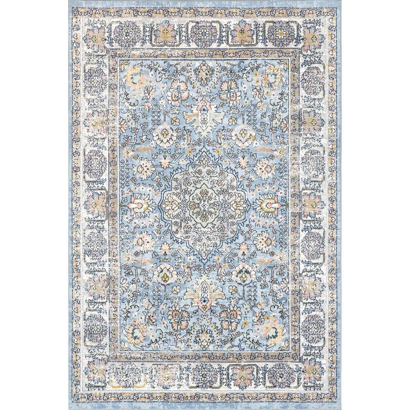 Nuloom Valencia SpinClean Traditional Persian Machine Washable Area Rug