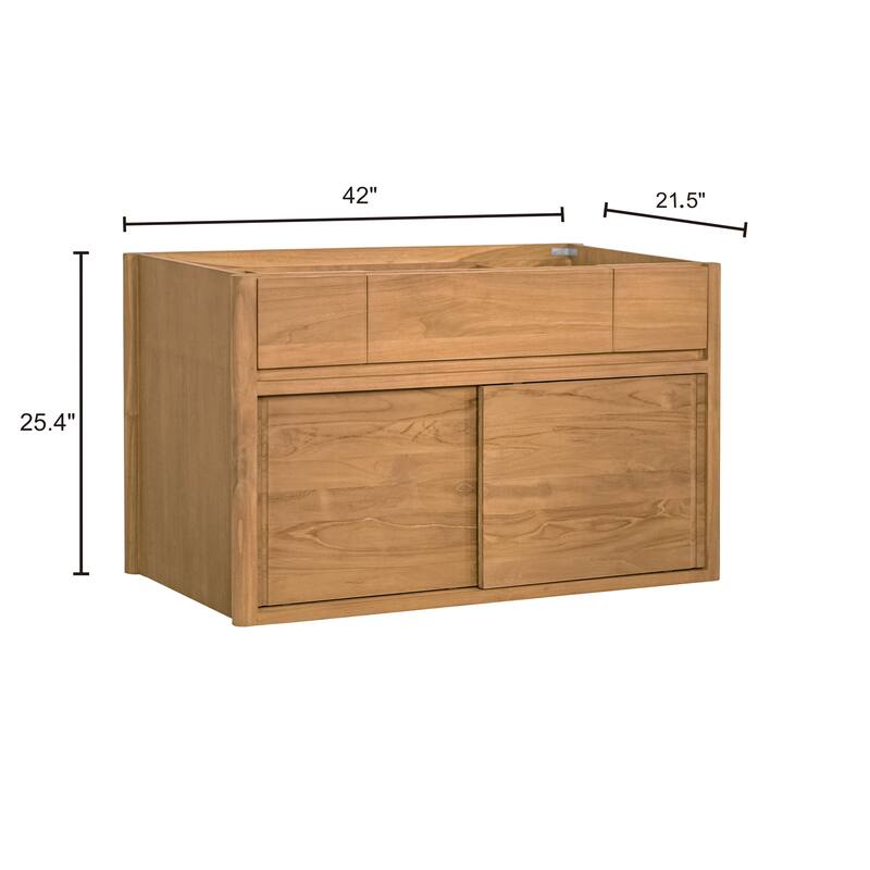 Avanity Colbie Bathroom Vanity Only in Natural Teak - 42" Single Sink