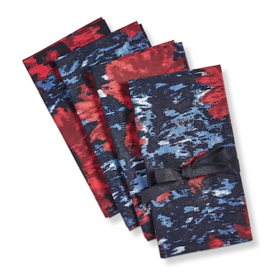 Weekend Dahlia Cotton Machine Washable Napkin Set of 4 - 20 x 20