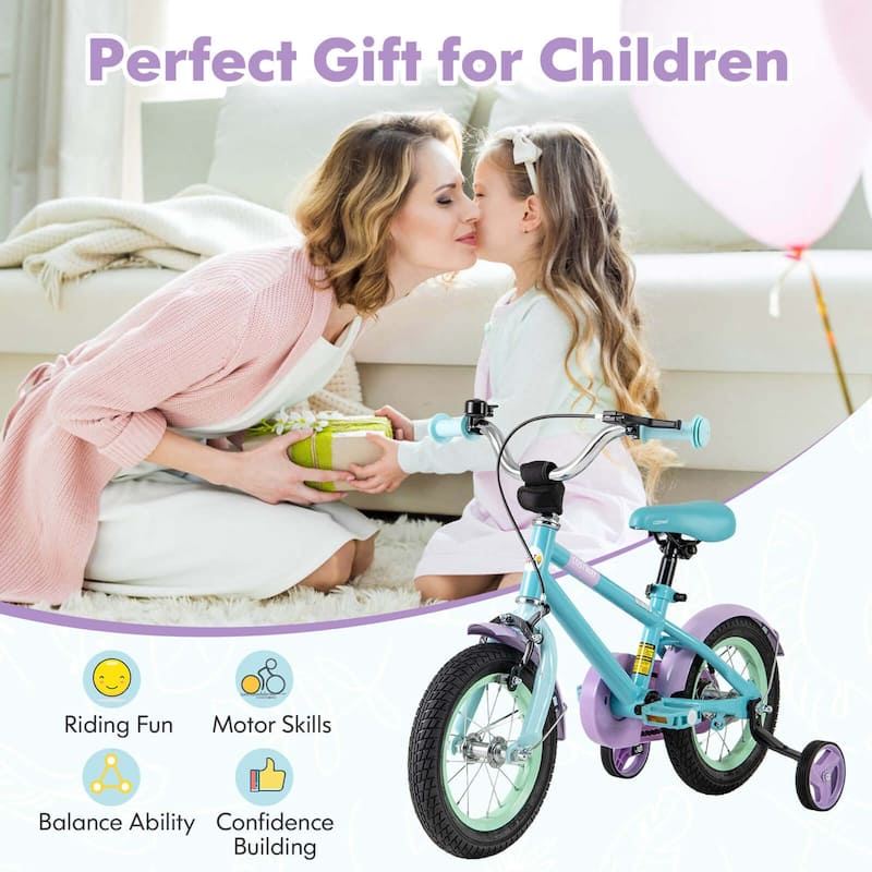 Costway 12" Kids Bike with Adjustable Saddle Handlebar Removable - See Details