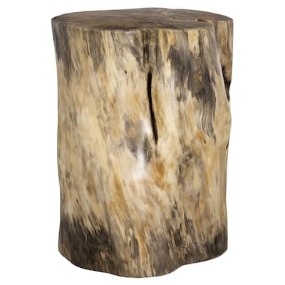 Crosscut Section Habitat Wooden Accent Stool - 20" - Beige