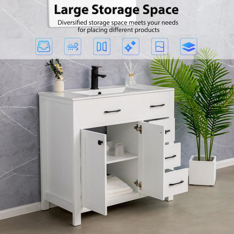 Sink Bathroom Vanity with Counter top Set