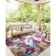 preview thumbnail 11 of 22, Alexander Home Botanical Garden Indoor / Outdoor Area Rug 10'-6" x 13'-9" - Navy / Red / Yellow
