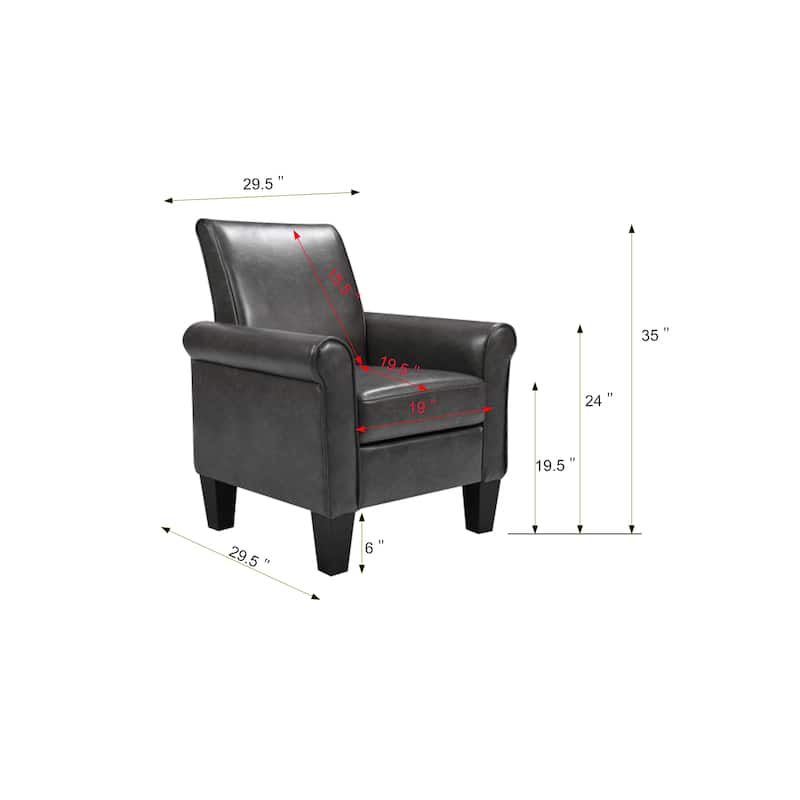 PU Leather Accent Chair for Office/Living Room