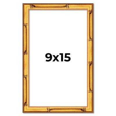 9x15 Frame Gold Bamboo Picture Frame - Complete Modern Photo Frame